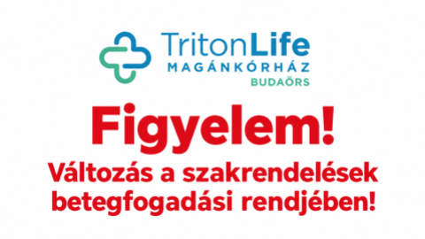 Tájékoztatás a szakrendelések betegfogadási rendjéről