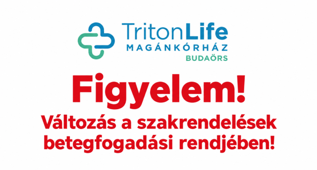 Tájékoztatás a szakrendelések betegfogadási rendjéről